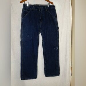 Denim carpenter pants